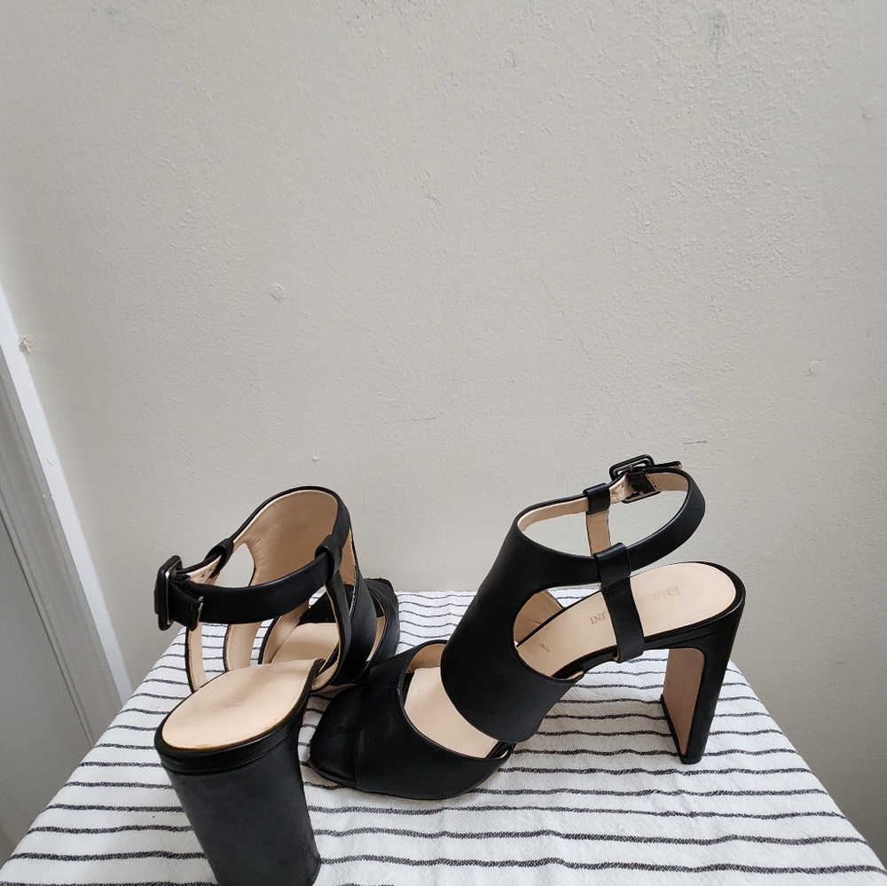 Enzo Angiolini Chic Black Open-Toe Heels - Picture 9 of 11